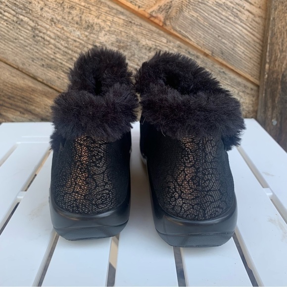 ALEGRIA Meri 553 Black Roses Faux Fur Lined Boots Size EU 36/US 6/6.5 - Picture 4 of 9